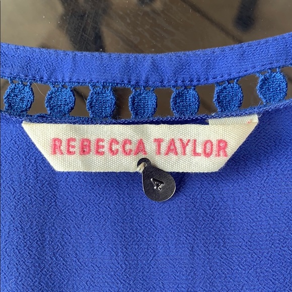 Rebecca Taylor Blue Top Sz 4 - Picture 2 of 5